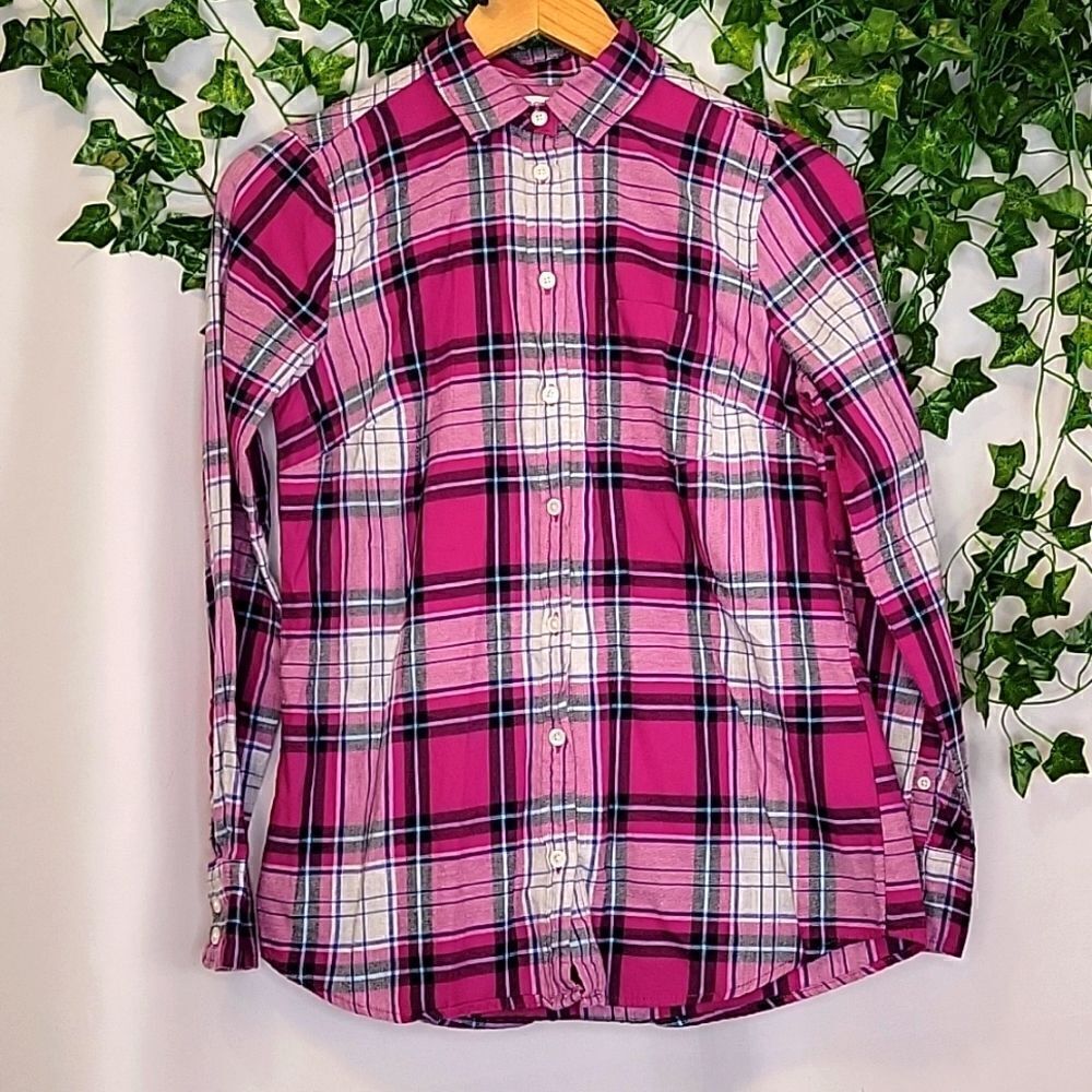 J. Crew. Plaid. Flannel. Button Down. Size XS. EUC